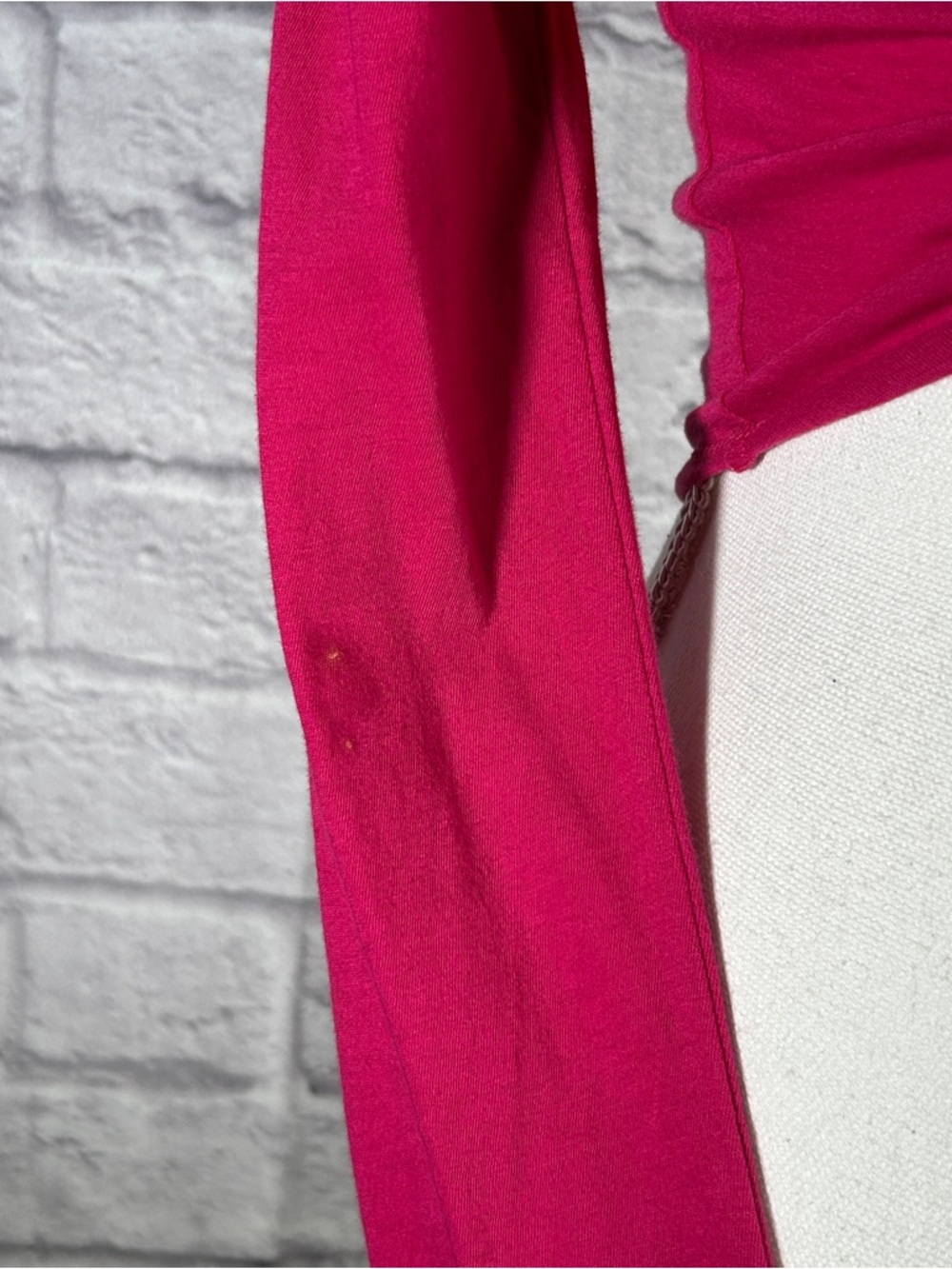 Moda‎ International in Hot Fuchsia Tie-Front  Crop Top - (White is SOLD) - Picture 9 of 9